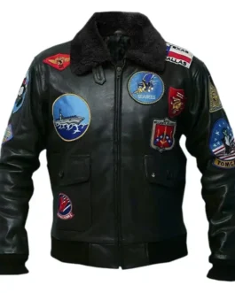 Top Gun Maverick Tom Cruise Black Leather Jacket